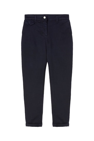 Pantalón chino recto 7/8 - Azul