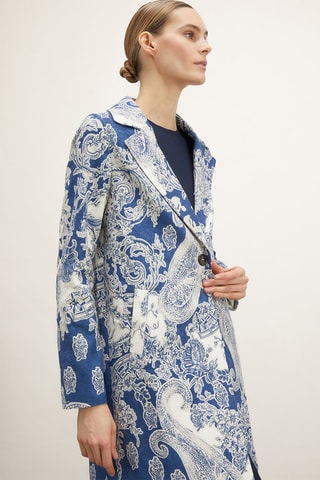 Chaqueta larga - Azul