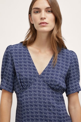 Vestido evasé - Azul