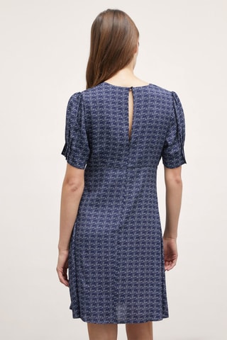 Vestido evasé - Azul