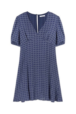 Vestido evasé - Azul