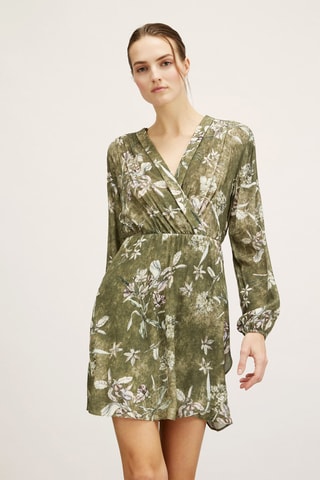 Vestido evasé - Verde