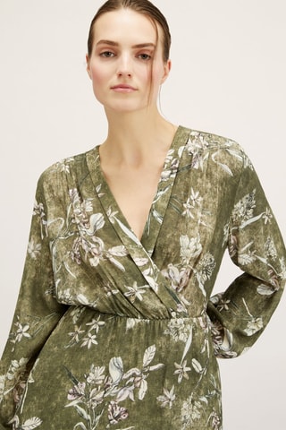 Vestido evasé - Verde