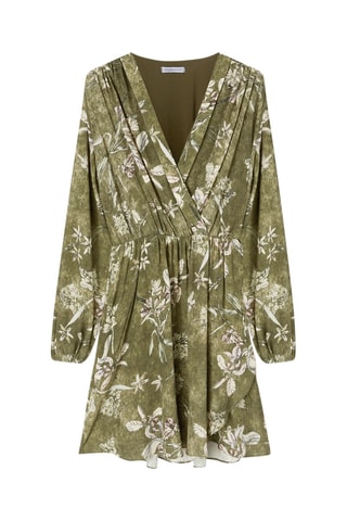 Vestido evasé - Verde