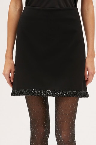 Falda recta - Negro