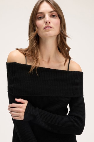 Vestido jersey - Negro