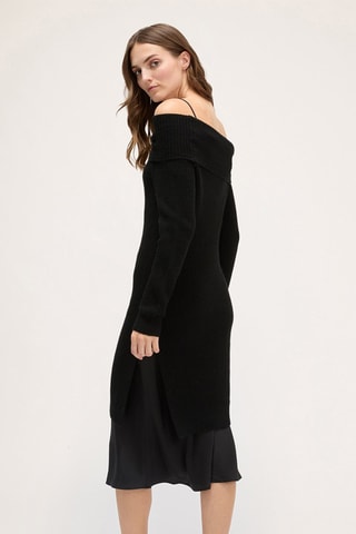 Vestido jersey - Negro