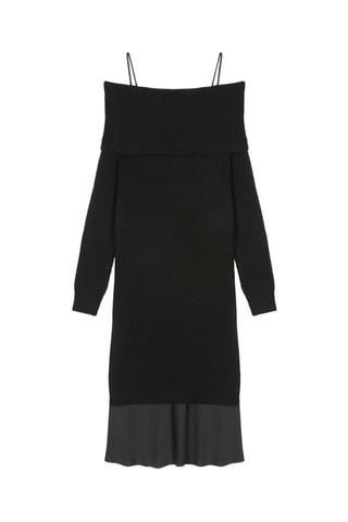 Vestido jersey - Negro