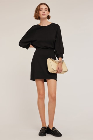 Vestido evasé - Negro