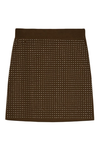 Minifalda de talle alto - Verde