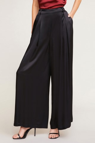 Pantalón palazzo de tiro alto - Negro