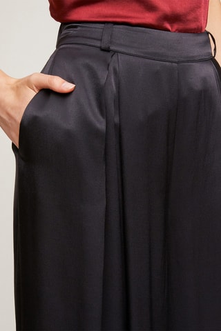 Pantalón palazzo de tiro alto - Negro