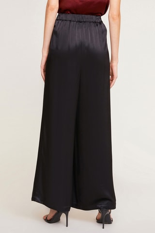 Pantalón palazzo de tiro alto - Negro