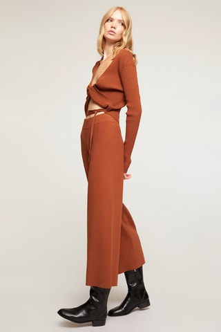 Pantalón de tiro alto - Beige
