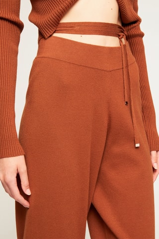 Pantalón de tiro alto - Beige