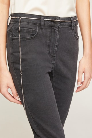 Vaquero skinny fit 7/8 - Negro