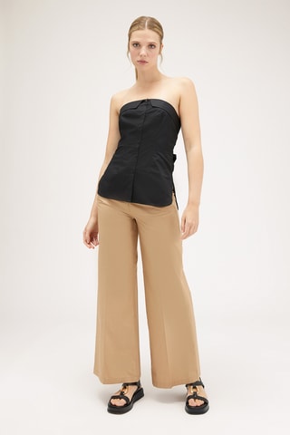 Pantalón palazzo - Beige