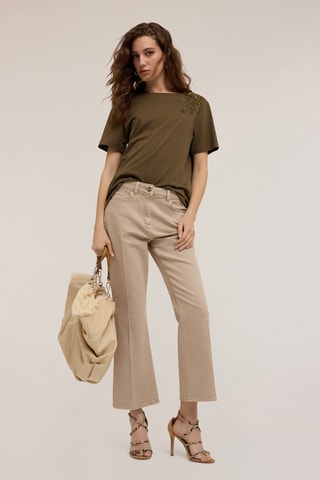Pantalón flare - Beige
