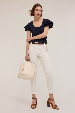 Pantalón regular fit - Blanco