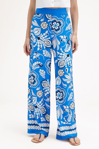 Pantalón de tiro alto - Azul