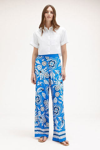 Pantalón de tiro alto - Azul