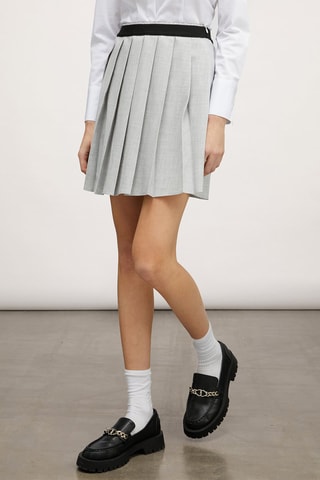 Falda plisada - Gris