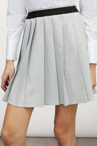 Falda plisada - Gris