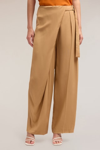 Pantalón de tiro alto - Beige