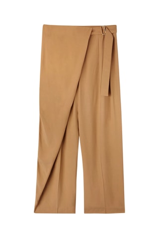 Pantalón de tiro alto - Beige
