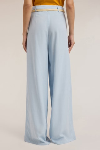 Pantalón palazzo de tiro alto - Azul