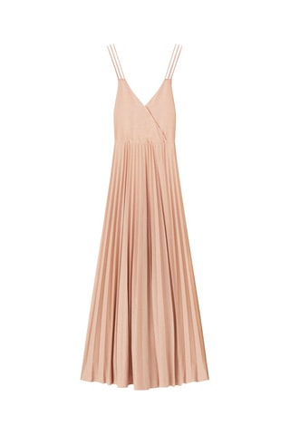 Vestido plisado - Beige