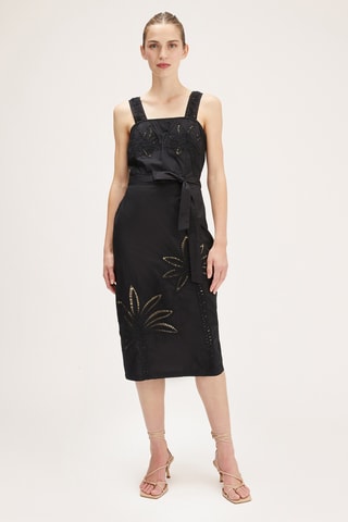 Vestido recto - Negro