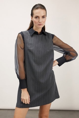 Vestido recto - Gris