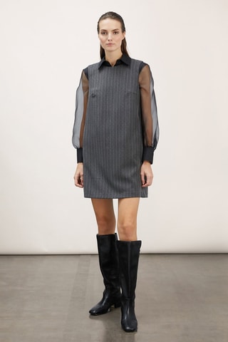 Vestido recto - Gris