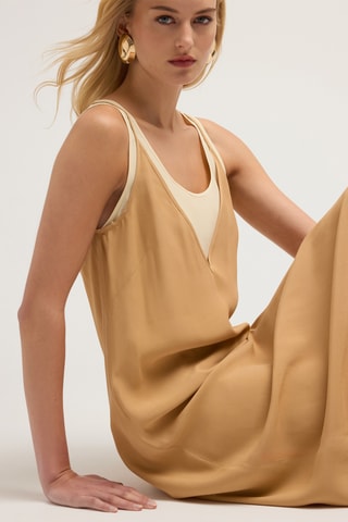Vestido largo - Beige