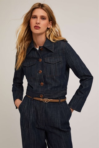 Chaqueta corta vaquera - Azul