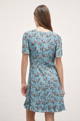 Vestido evasé - Azul