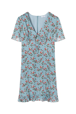 Vestido evasé - Azul