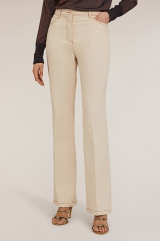 Pantalón flare - Beige