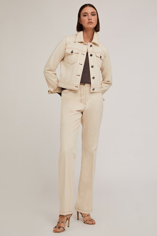 Pantalón flare - Beige
