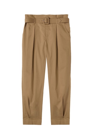 Pantalón chino de tiro alto - Gris