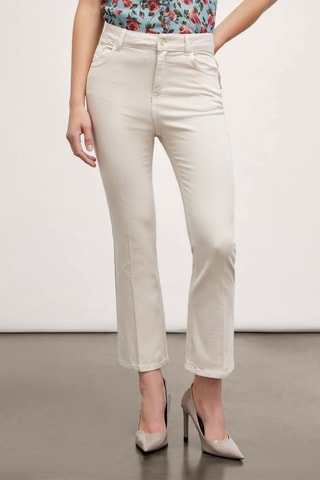 Pantalón flare - Beige