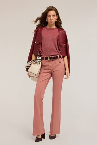 Pantalón flare - Rojo