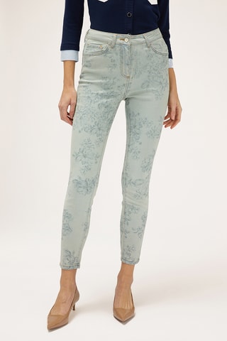 Vaquero skinny fit de tiro alto - Azul claro