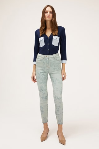 Vaquero skinny fit de tiro alto - Azul claro