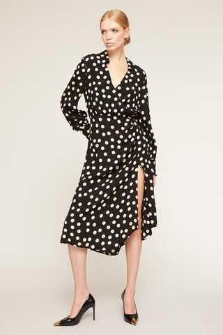 Vestido cruzado - Negro