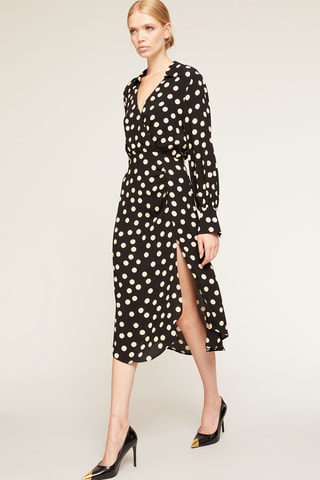 Vestido cruzado - Negro