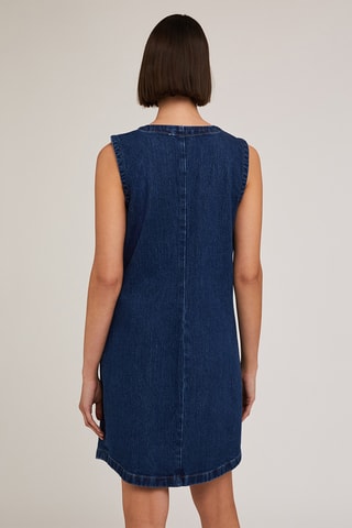 Vestido camisero vaquero - Azul