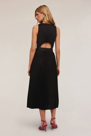 Vestido plisado - Negro