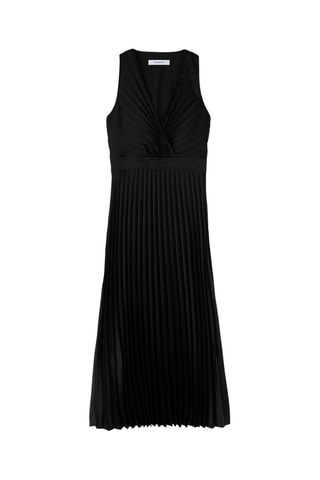 Vestido plisado - Negro